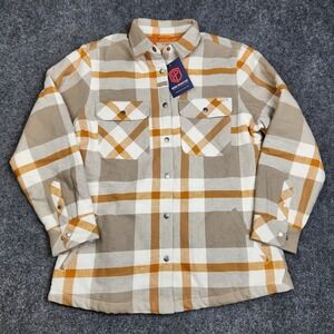 Born Primitive Timber Jacket Womens Large Almond Late‎ Flannel Quilted Shacket